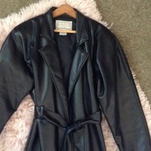 BB DAKOTA Faux Leather Trench Coat